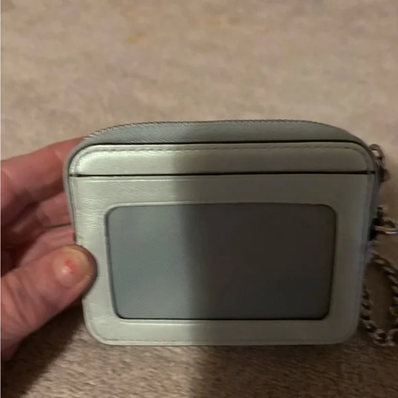 Coach Silver Quilted Card Holder - Picture 3 of 6